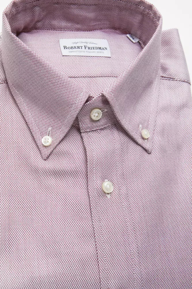 Robert Friedman Red Cotton Men's Men's Shirt