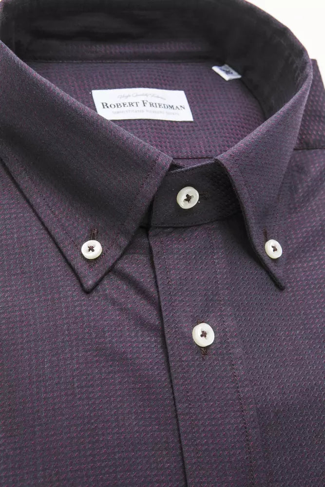 Robert Friedman Black Cotton Men's Men's Shirt