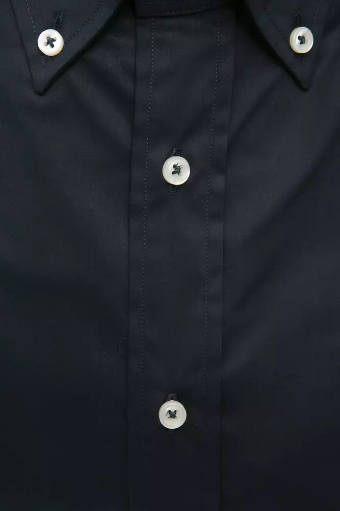 Robert Friedman Black Cotton Men Men's Shirt
