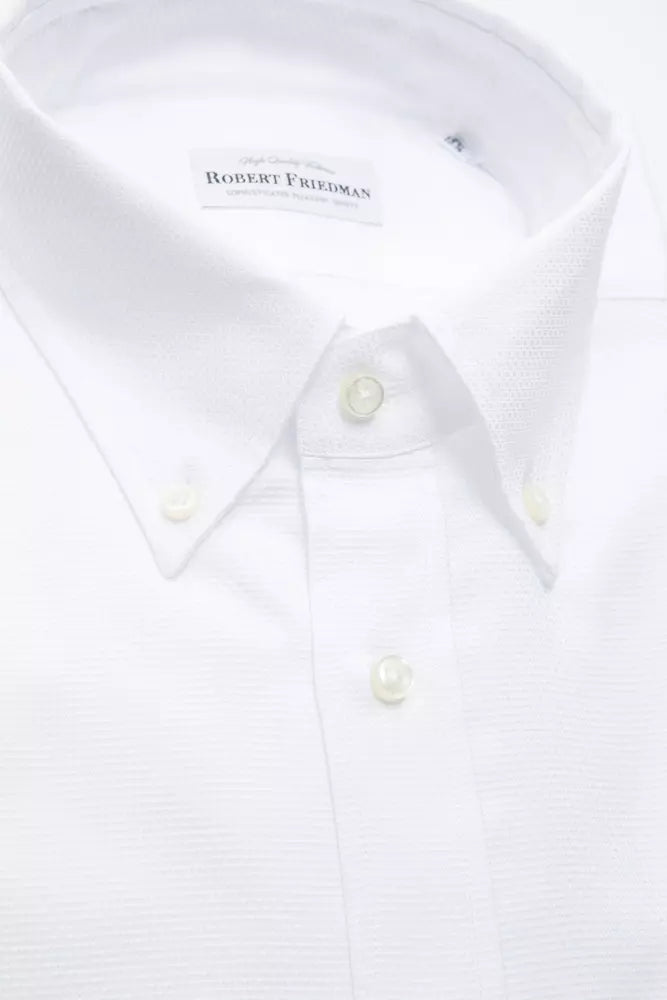 Robert Friedman White Cotton Men's Men's Shirt
