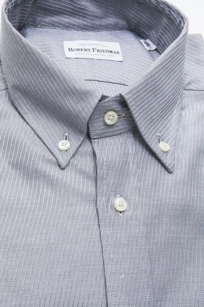 Robert Friedman Beige Cotton Men Men's Shirt