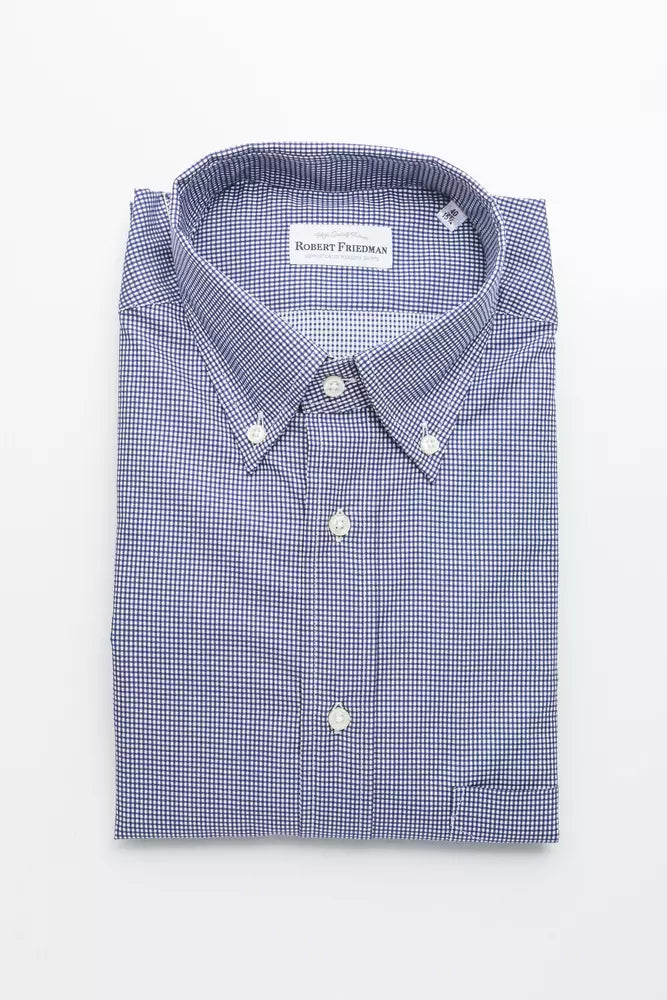 Robert Friedman Blue Cotton Men's Men's Shirt