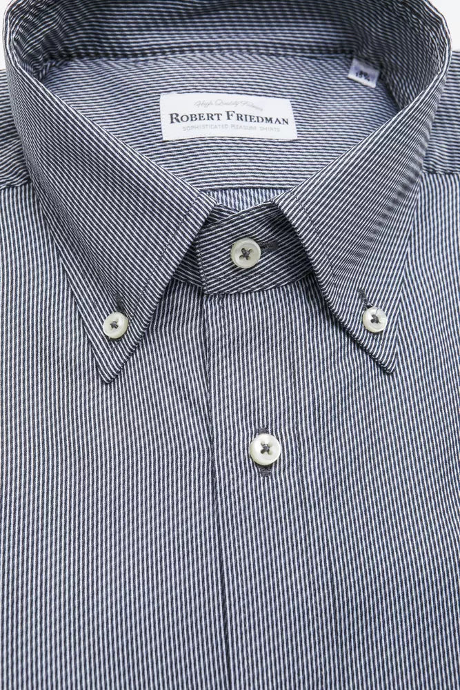 Robert Friedman Blue Cotton Men's Men's Shirt