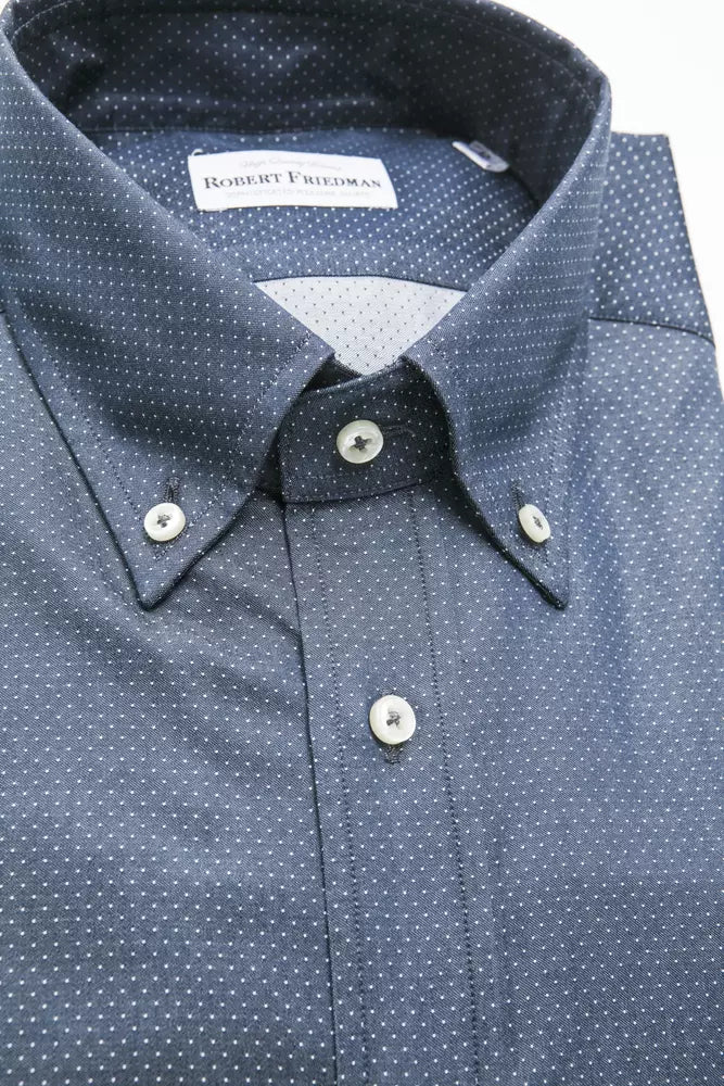 Robert Friedman Blue Cotton Men's Men's Shirt