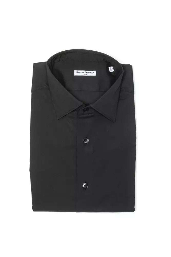 Robert Friedman Grey Cotton Men Men's Shirt