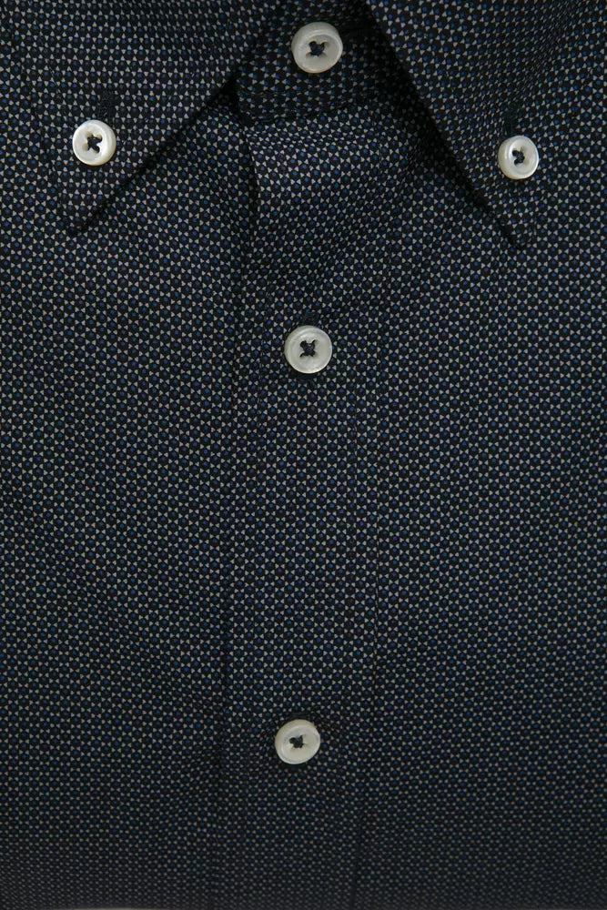 Robert Friedman Black Cotton Men Men's Shirt
