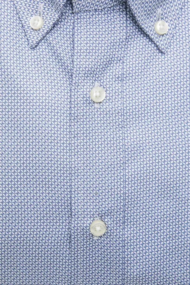 Robert Friedman Light Blue Cotton Men Men's Shirt