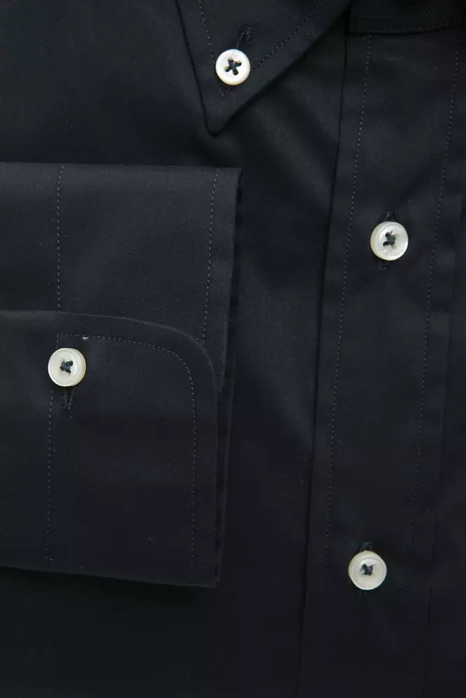 Robert Friedman Black Cotton Men Men's Shirt