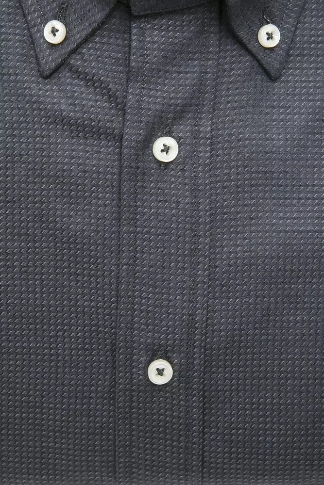Robert Friedman Green Cotton Men Men's Shirt