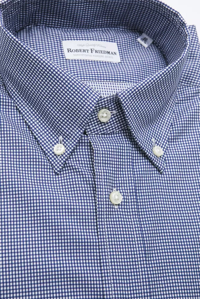 Robert Friedman Blue Cotton Men's Men's Shirt