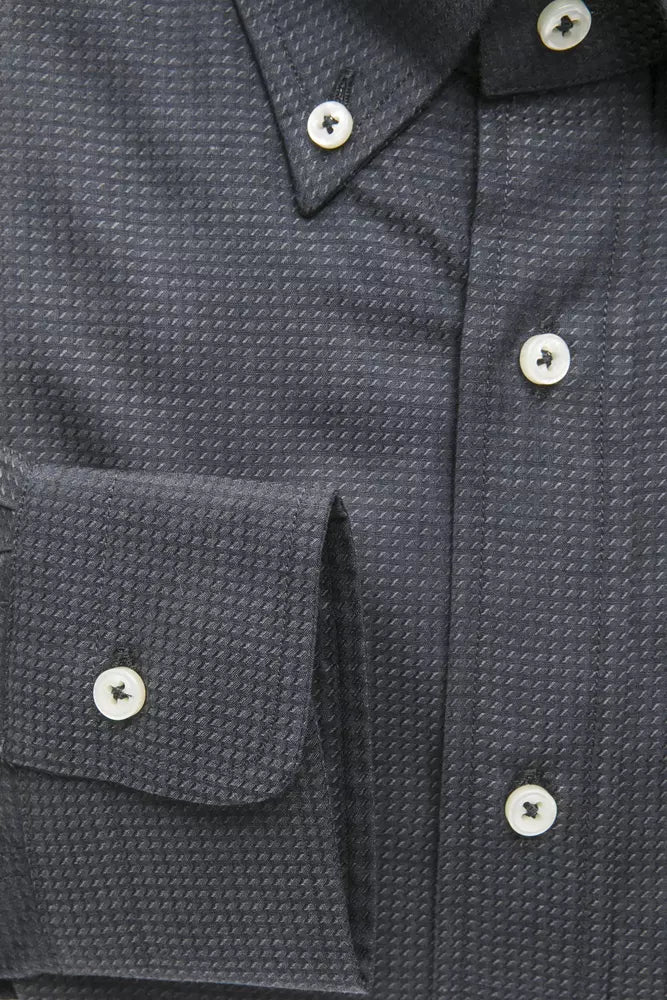 Robert Friedman Green Cotton Men Men's Shirt