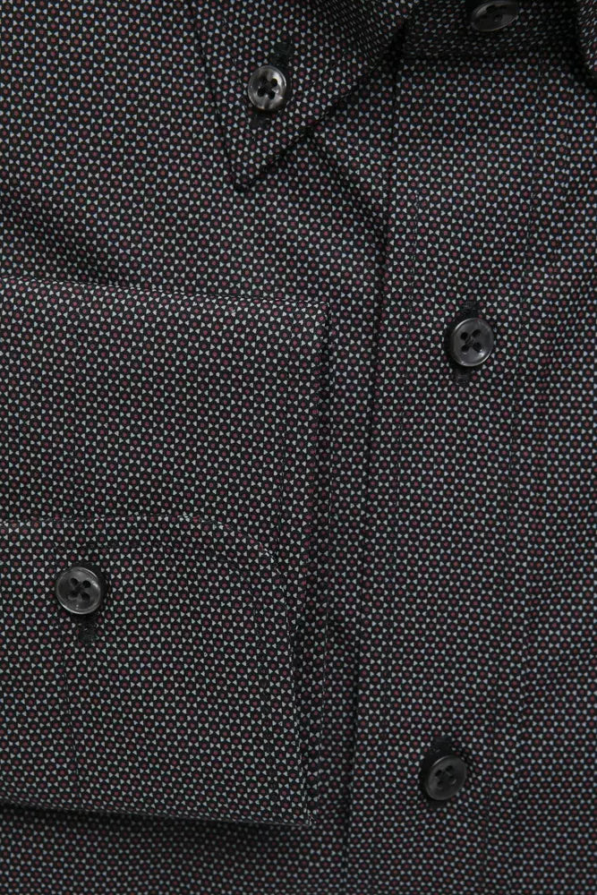 Robert Friedman Black Cotton Men's Men's Shirt