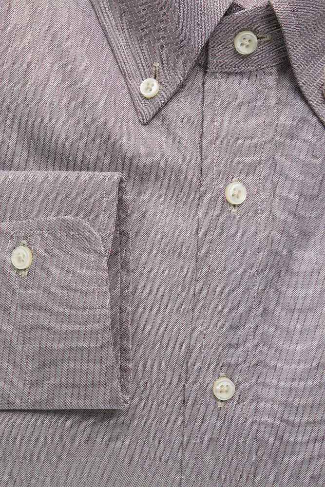 Robert Friedman Beige Cotton Men Men's Shirt