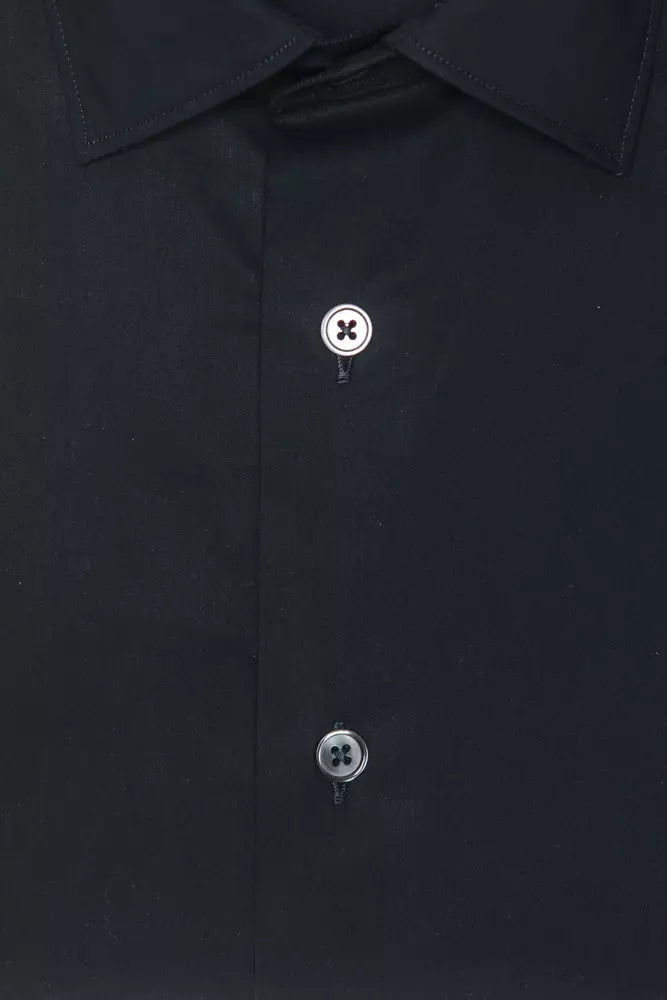 Robert Friedman Black Cotton Men Men's Shirt