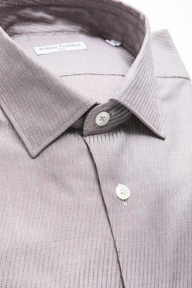 Robert Friedman Beige Cotton Men Men's Shirt