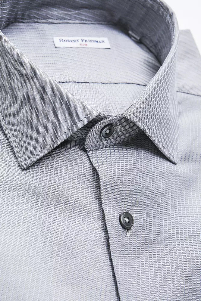 Robert Friedman Beige Cotton Men Men's Shirt