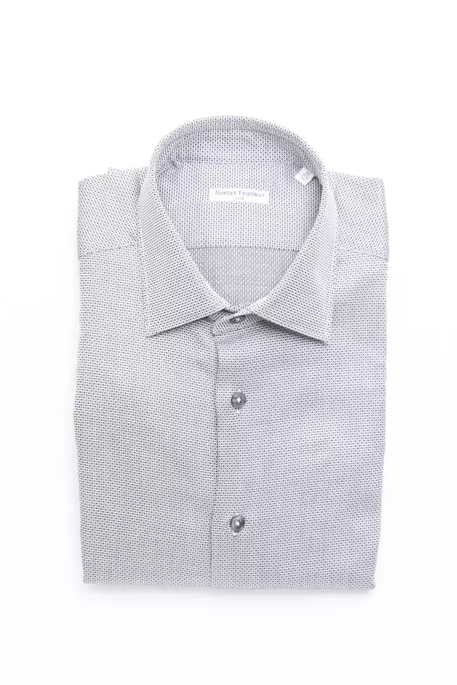 Robert Friedman Beige Cotton Men Men's Shirt