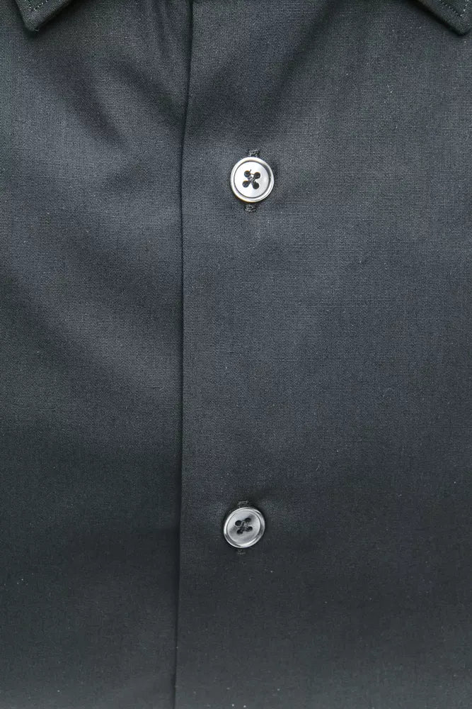 Robert Friedman Black Cotton Men's Men's Shirt