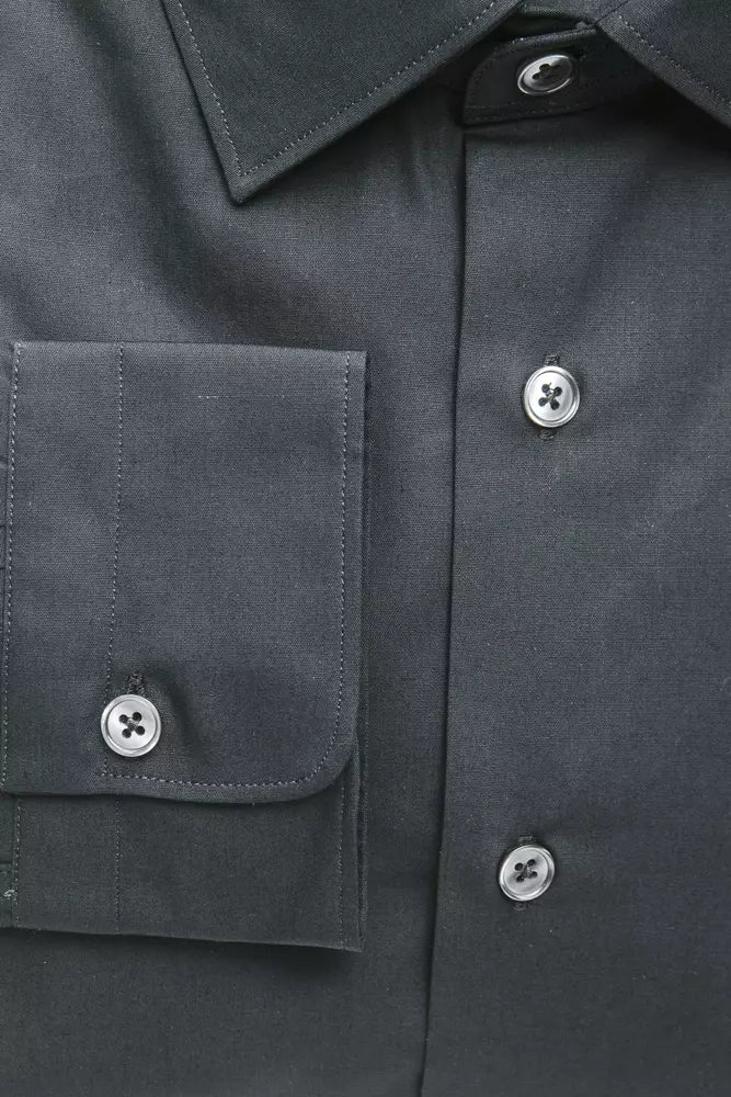 Robert Friedman Black Cotton Men's Men's Shirt