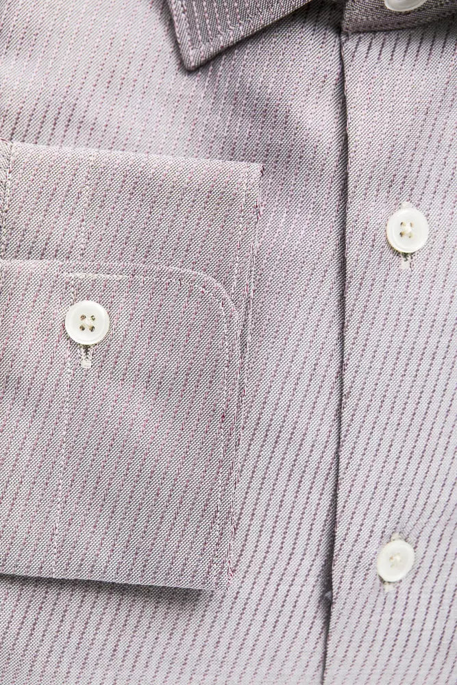 Robert Friedman Beige Cotton Men Men's Shirt