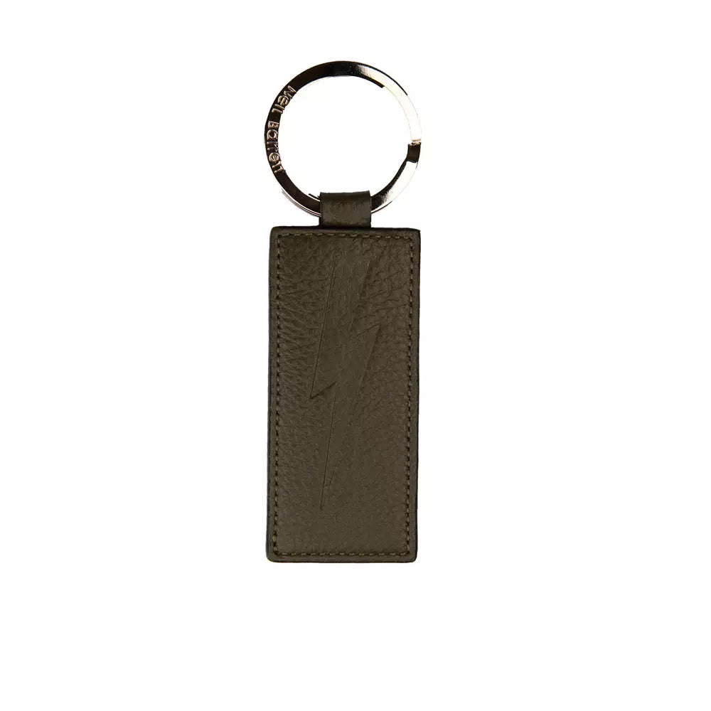 Neil Barrett Green Leather Men Men's Keychain