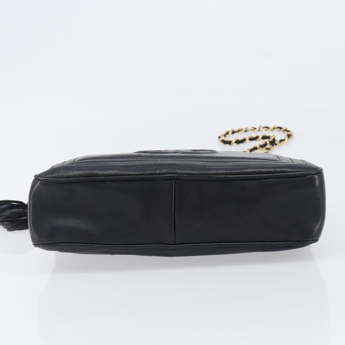 Chanel Vintage Cc Camera Leather Black Leather Shoulder Bag Bag (Pre-Owned)