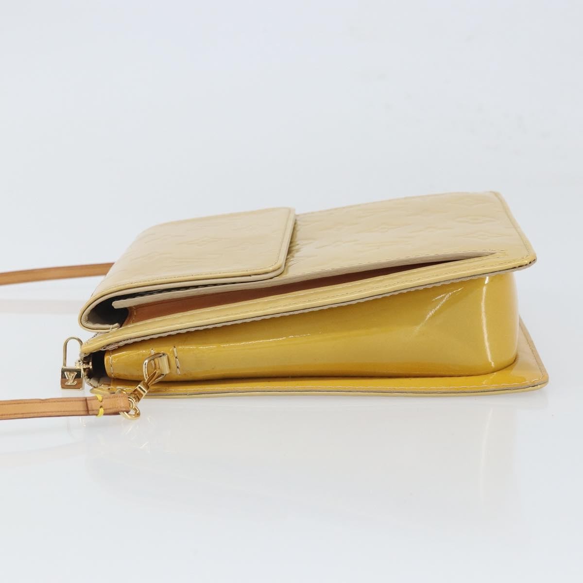 Louis Vuitton Mott Monogram Vernis Beige Patent_Leather Clutche & Pouche Bag (Pre-Owned)