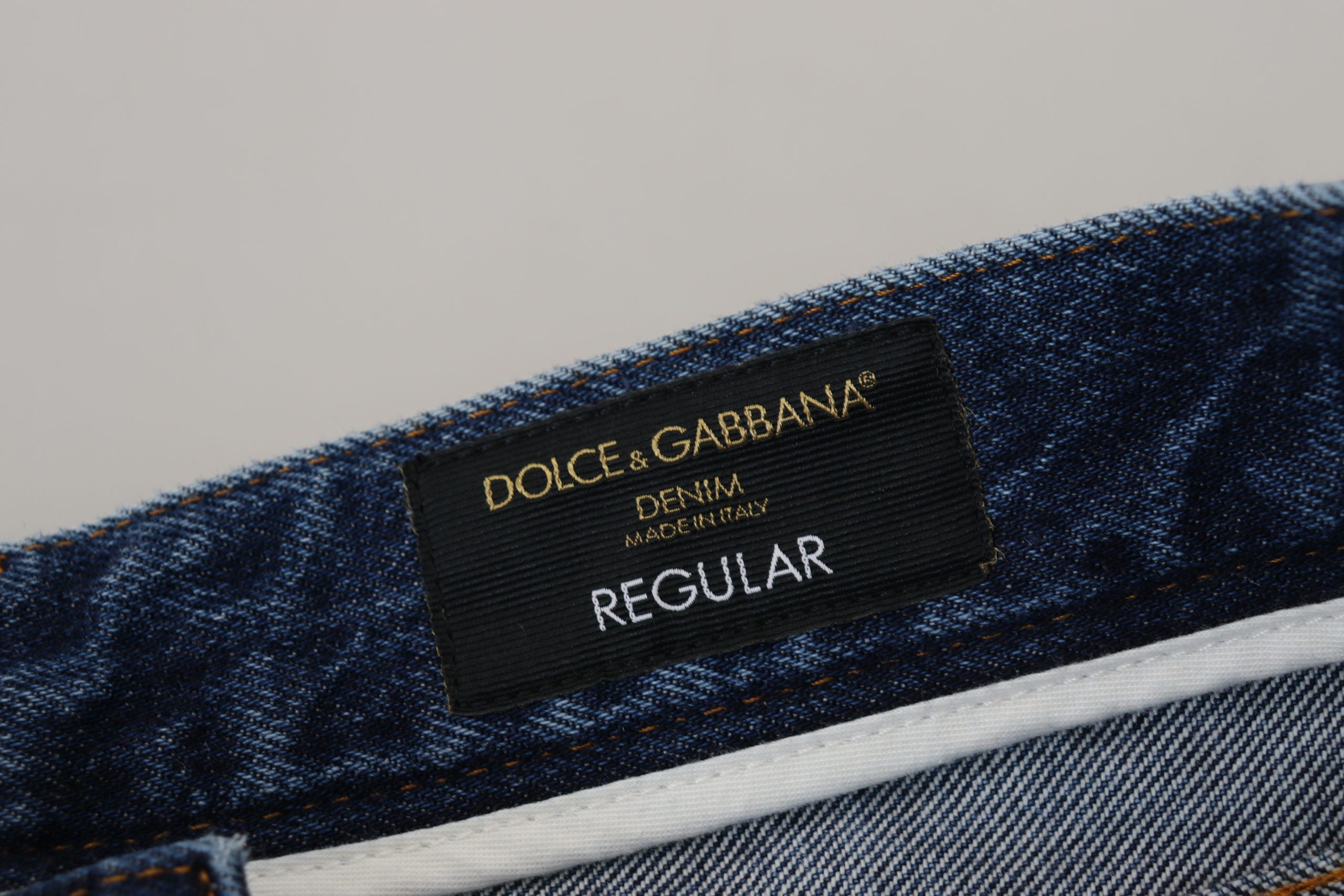 Dolce & Gabbana Blue Cotton Tattered Men Denim Men's Jeans