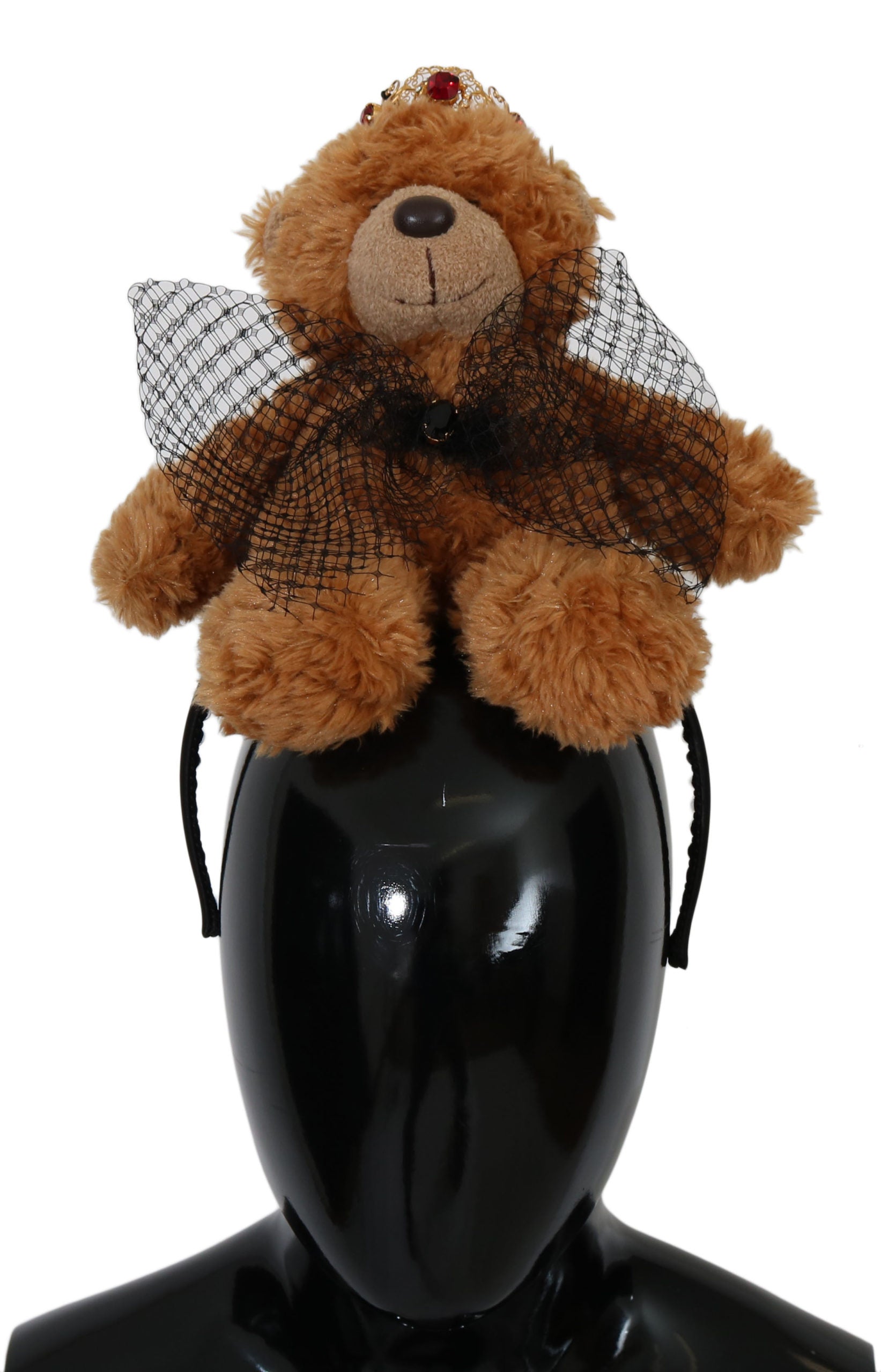 Dolce & Gabbana Teddy Bear Gold Crystal Crown Tiara Diadem Hair Women's Band