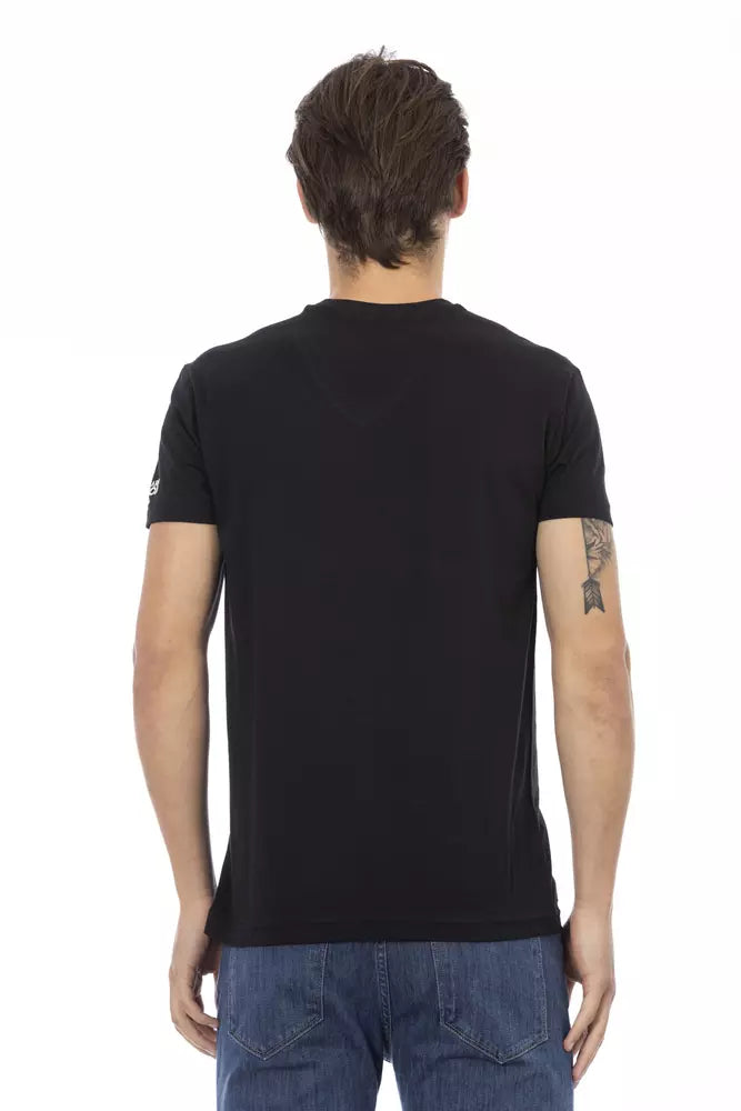 Trussardi Action Black Cotton Men Men's T-Shirt