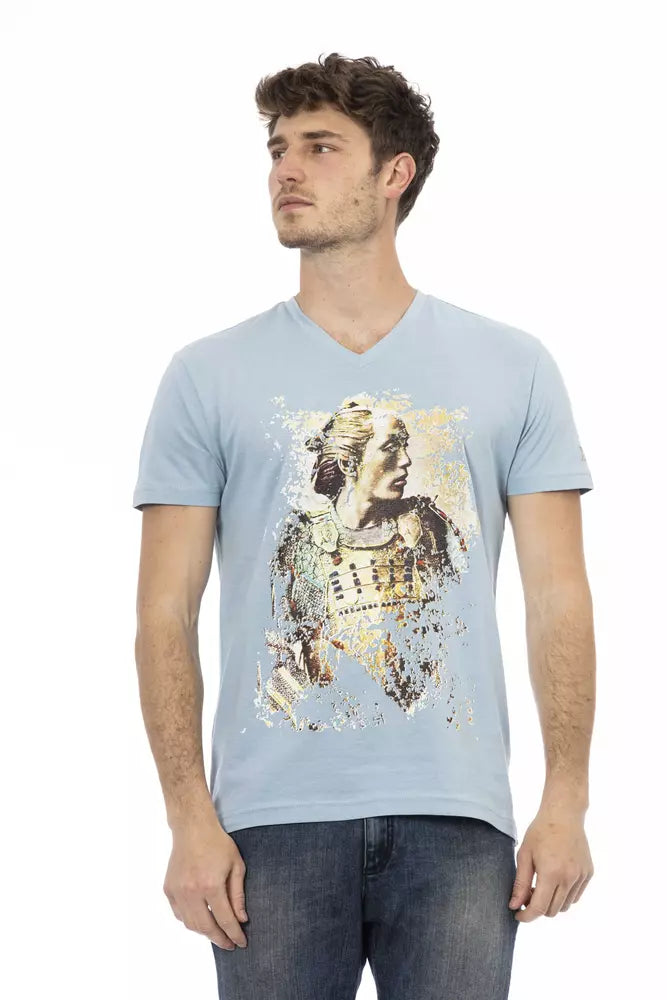 Trussardi Action Light Blue Cotton Men Men's T-Shirt