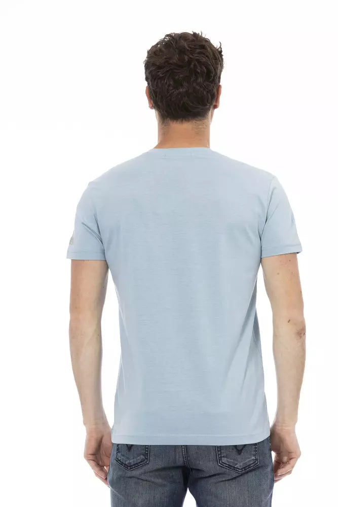 Trussardi Action Light Blue Cotton Men Men's T-Shirt