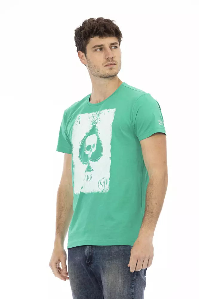 Trussardi Action Green Cotton Men Men's T-Shirt
