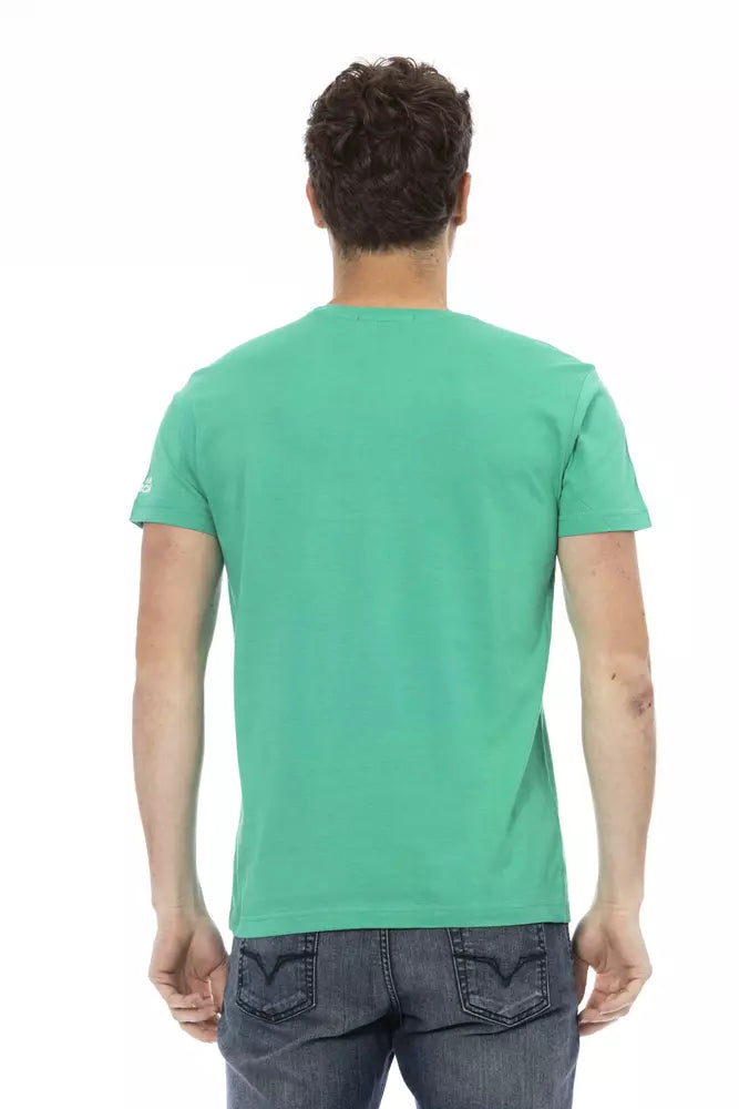 Trussardi Action Green Cotton Men Men's T-Shirt