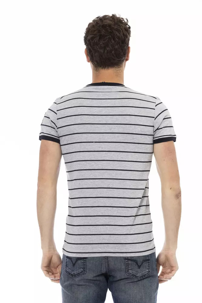Trussardi Action Gray Cotton Men Men's T-Shirt