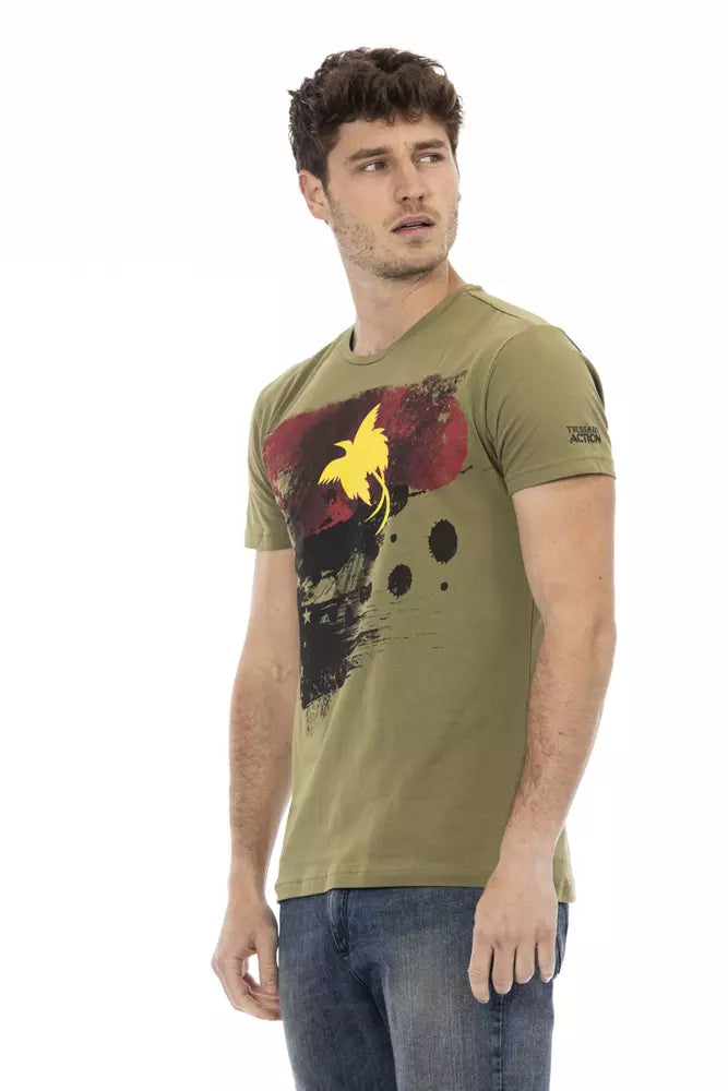 Trussardi Action Green Cotton Men's Men's T-Shirt