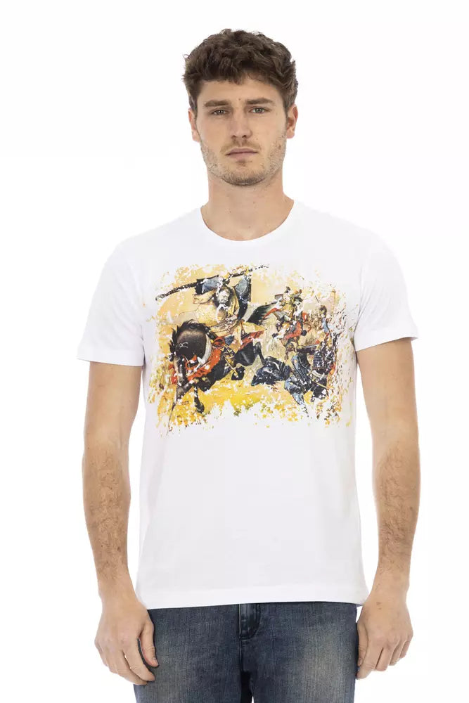 Trussardi Action White Cotton Men Men's T-Shirt