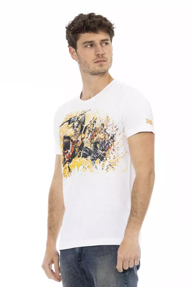 Trussardi Action White Cotton Men Men's T-Shirt