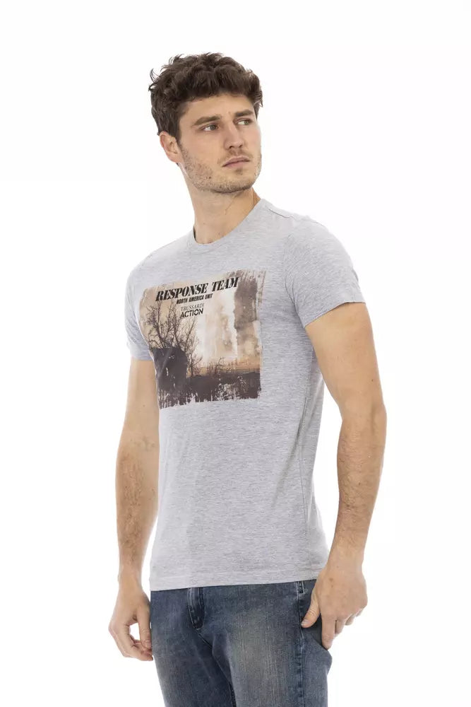 Trussardi Action Gray Cotton Men Men's T-Shirt