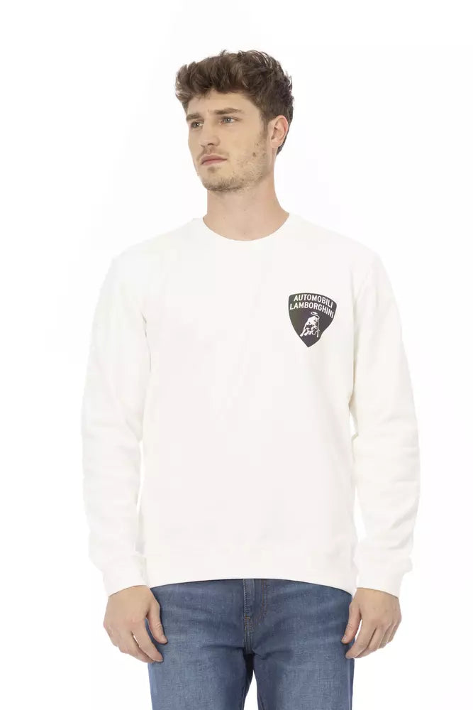 Automobili Lamborghini White Cotton Men's Men's Sweater
