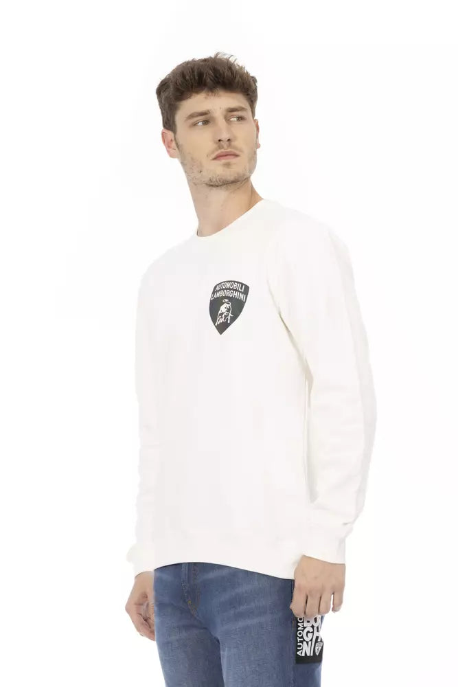 Automobili Lamborghini White Cotton Men's Men's Sweater