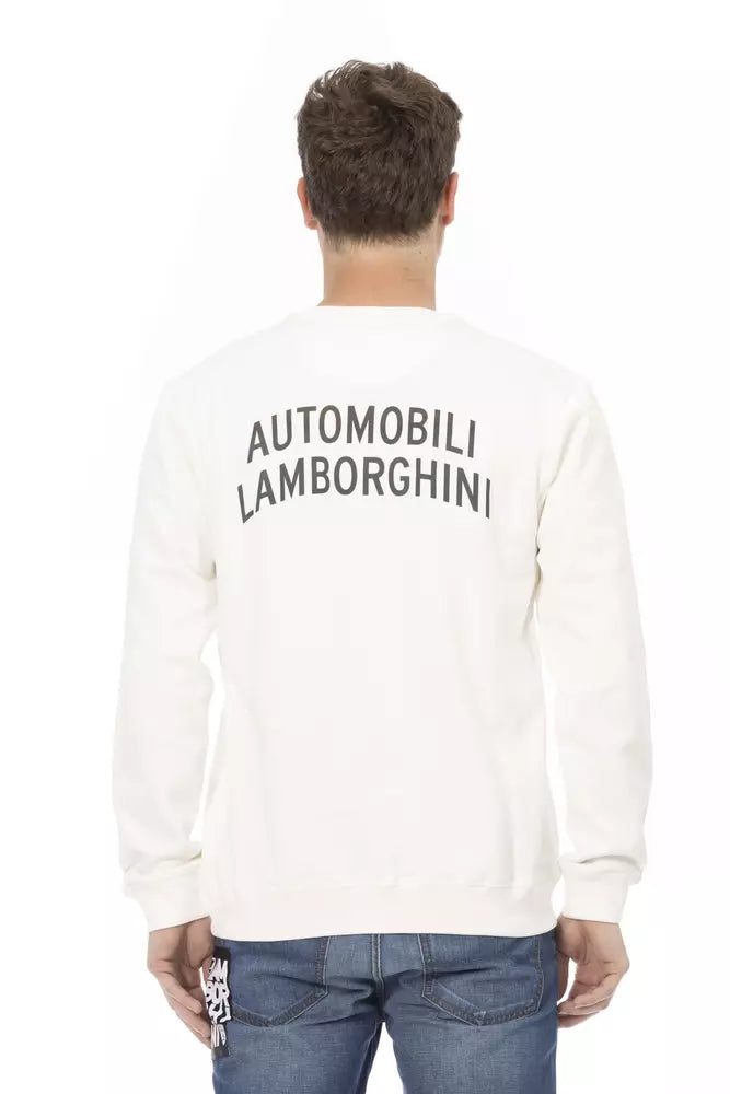 Automobili Lamborghini White Cotton Men's Men's Sweater