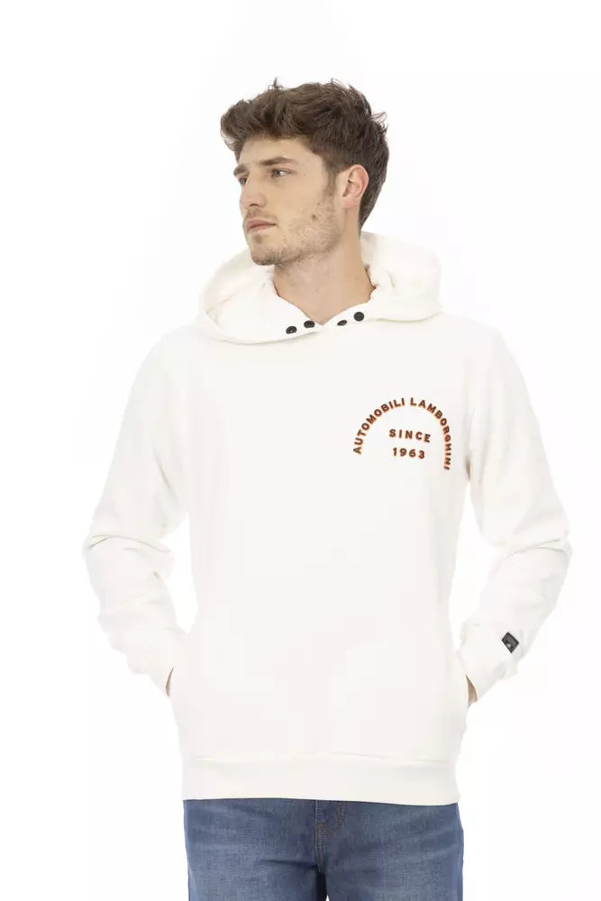 Automobili Lamborghini White Cotton Men Men's Sweater