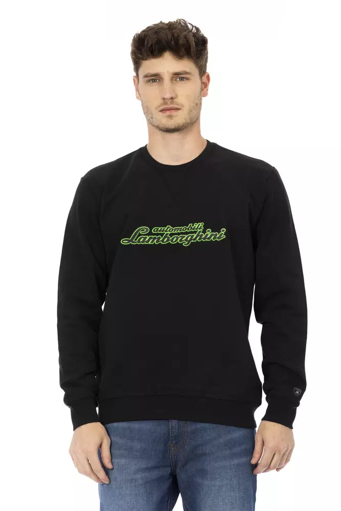 Automobili Lamborghini Black Cotton Men's Men's Sweater
