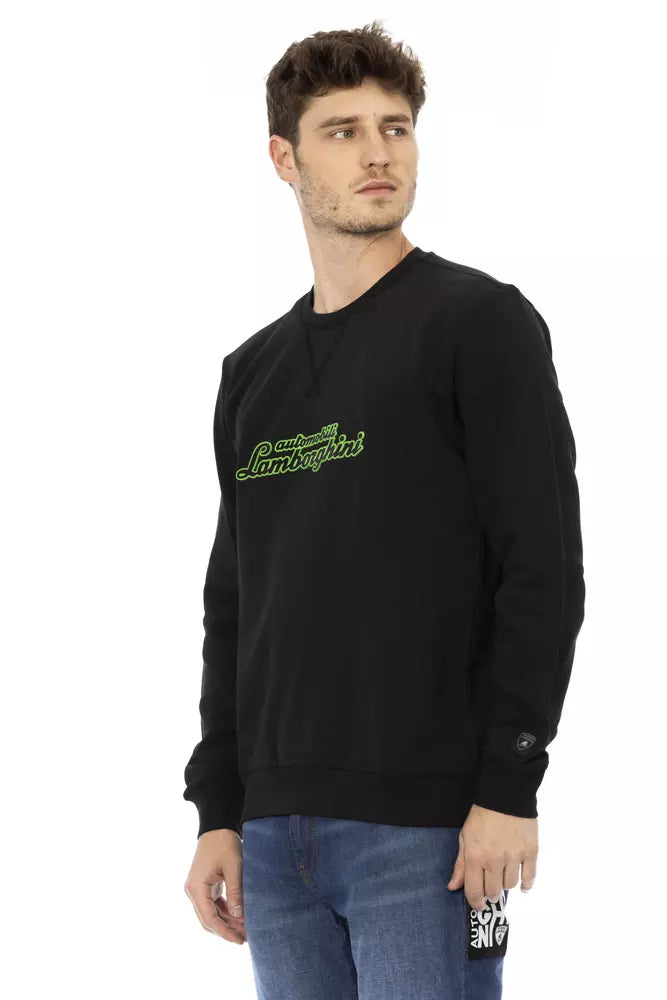 Automobili Lamborghini Black Cotton Men's Men's Sweater