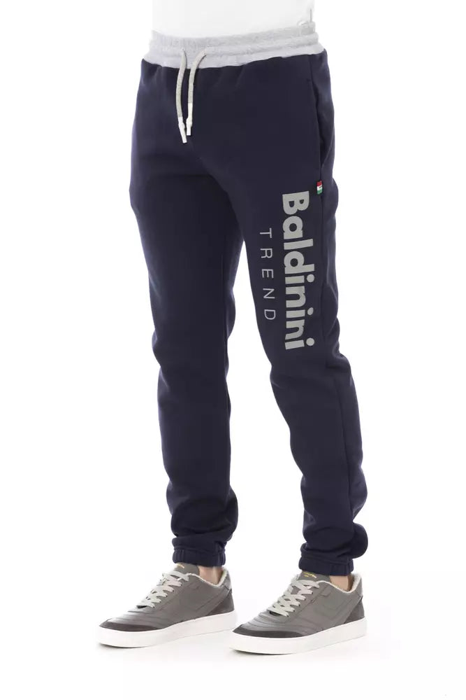 Baldinini Trend Blue Cotton Men Sport Men's Pant
