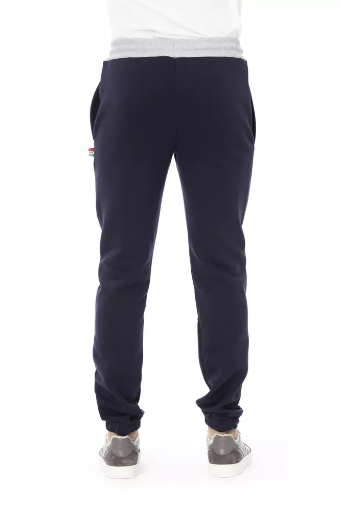 Baldinini Trend Blue Cotton Men Sport Men's Pant