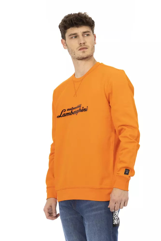 Automobili Lamborghini Orange Cotton Men's Men's Sweater