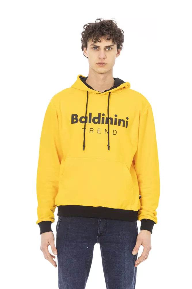 Baldinini Trend Yellow Cotton Men Men's Hoodie