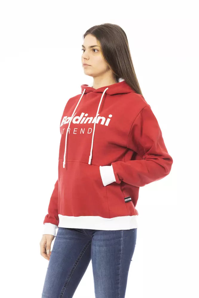 Baldinini Trend Red Cotton Women's Women's Hoodie